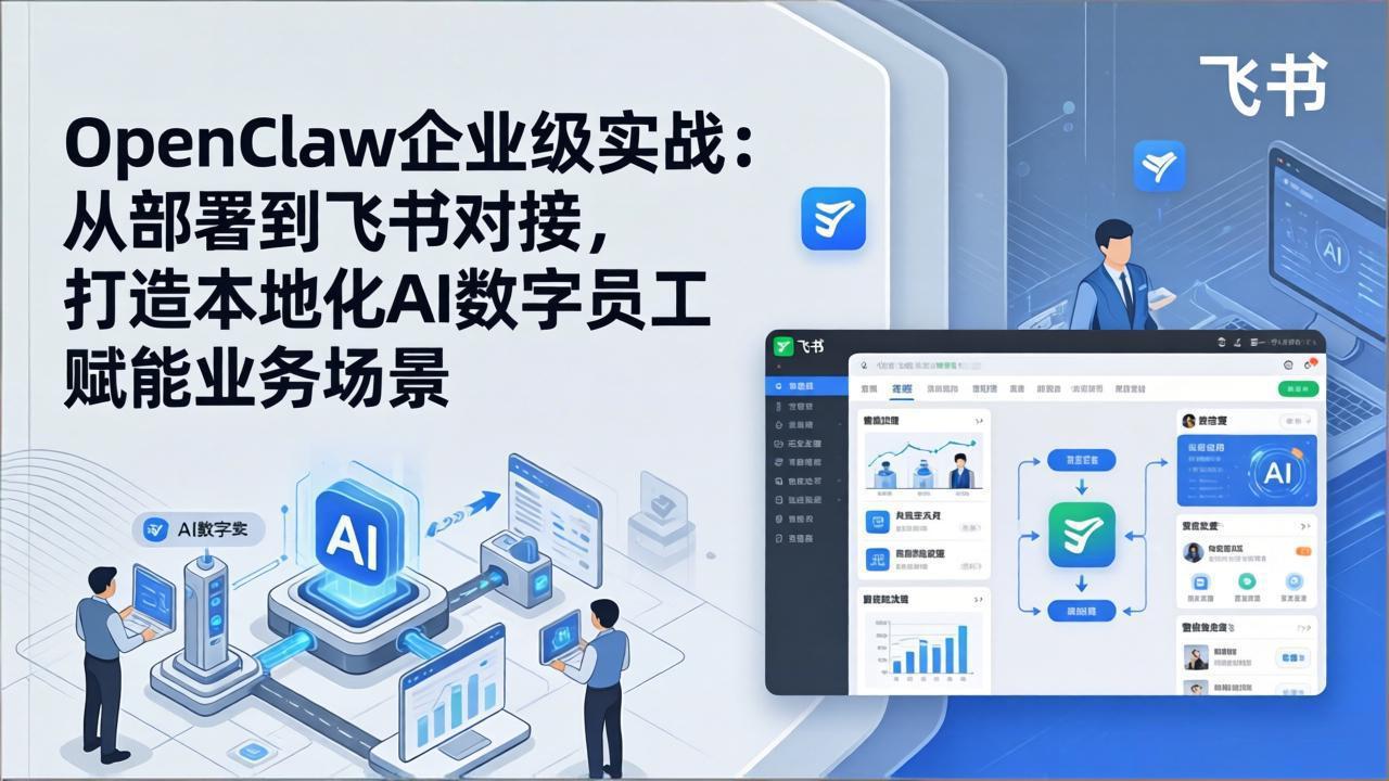 OpenClaw企业级实战:从部署到飞书对接,打造本地化AI数字员工赋能业务场景-云网创
