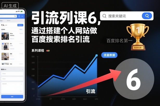 引流系列课6,通过搭建个人网站做百度搜索排名引流-云网创