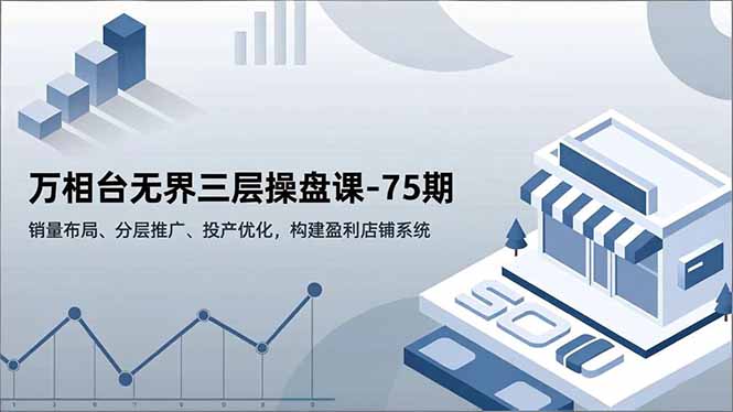 万相台无界三层操盘课-75期,销量布局、分层推广、投产优化,构建盈利店铺系统-云网创