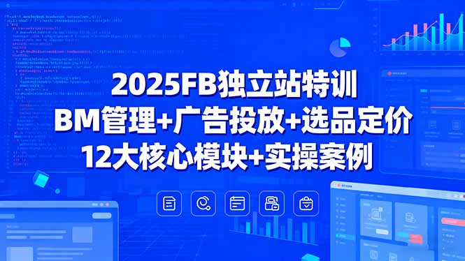 2025FB独立站特训,BM管理+广告投放+选品定价,12大核心模块+实操案例-云网创
