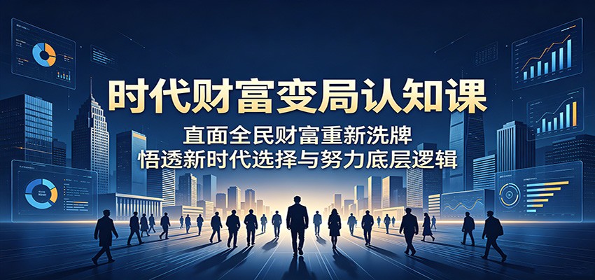 时代财富变局认知课:直面全民财富重新洗牌,悟透新时代选择与努力底层逻辑-云网创