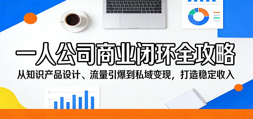 一人公司商业闭环全攻略：从知识产品设计、流量引爆到私域变现，打造稳定收入-云网创