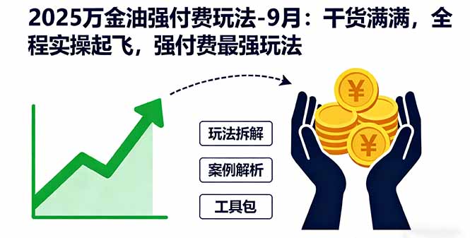2025万金油强付费玩法-9月：干货满满，全程实操起飞，强付费最强玩法-云网创