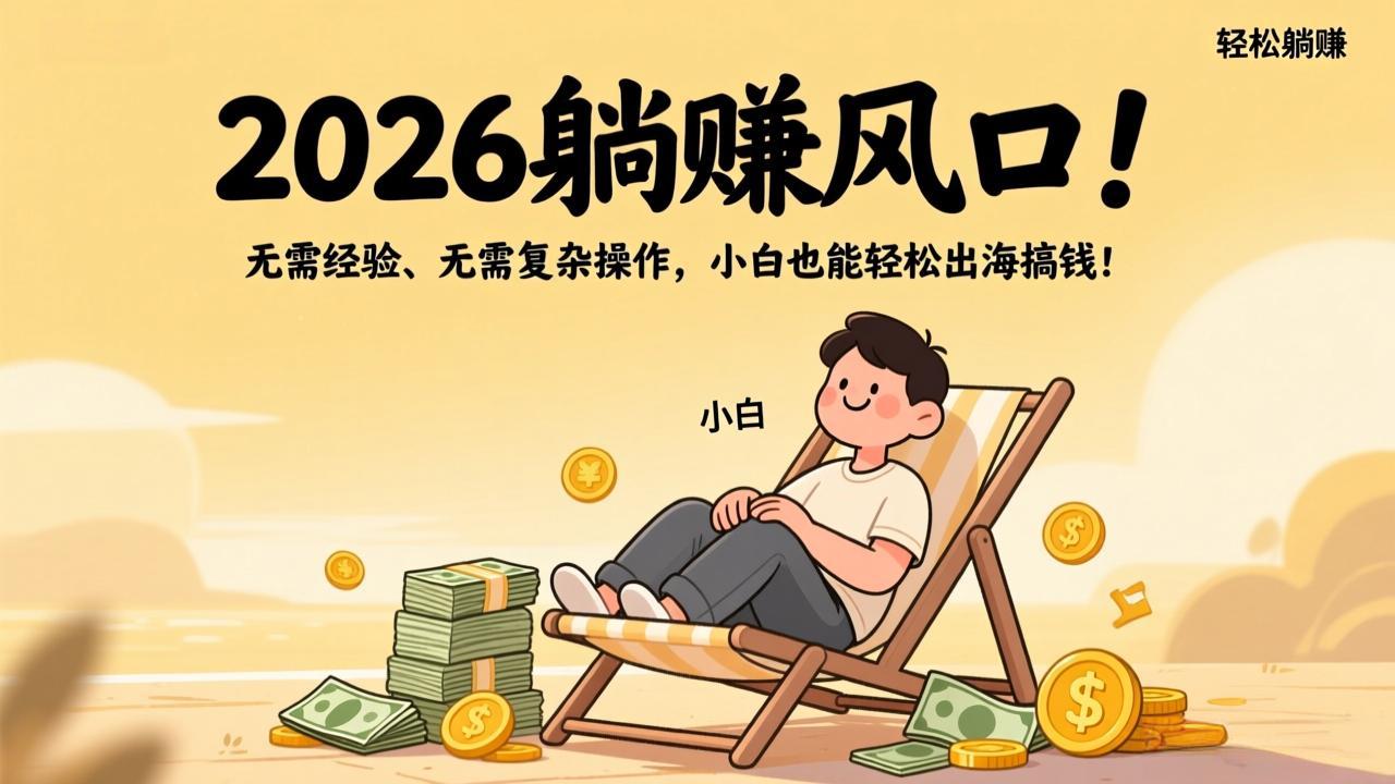 2026躺赚风口!无需经验、无需复杂操作,小白也能轻松出海搞钱!-云网创