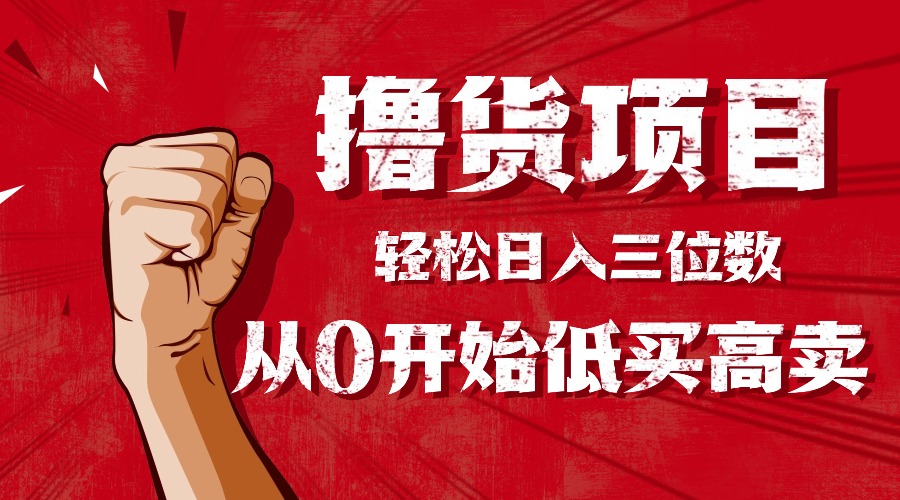 手把手教你撸货,从0开始低买高卖,小白轻松实现日入三位数!!!-云网创