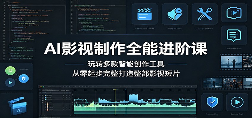 AI影视制作全能进阶课:玩转多款智能创作工具,从零起步完整打造整部影视短片-云网创