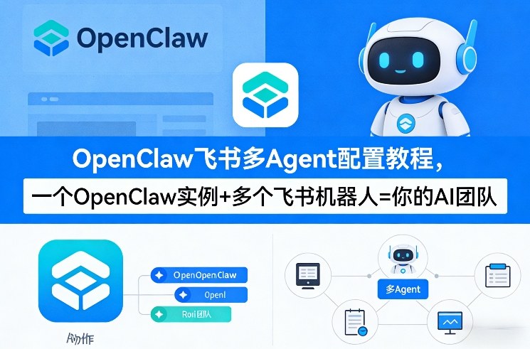 OpenClaw飞书多Agent配置教程(破局星球版)，一个OpenClaw实例+多个飞书机器人=你的AI团队-云网创