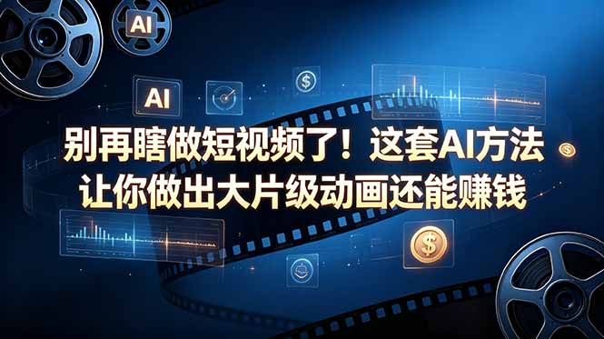 别再瞎做短视频了!这套 AI 方法让你做出大片级动画还能赚钱【原创双语字幕】-云网创