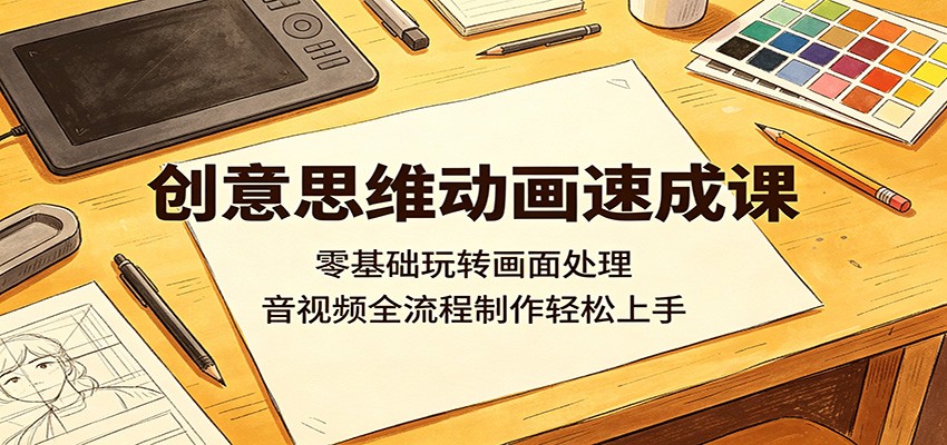 创意思维动画速成课:零基础玩转画面处理,音视频全流程制作轻松上手-云网创