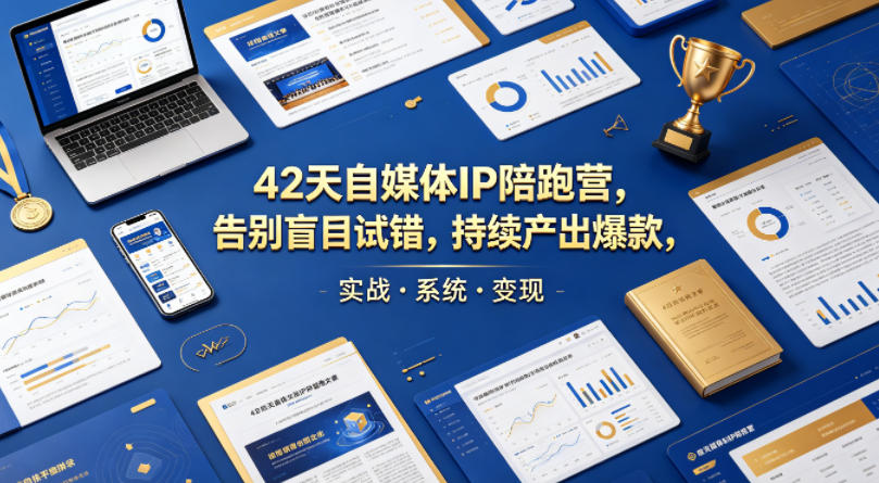 42天自媒体IP陪跑营，告别盲目试错，持续产出爆款，实战·系统·变现(更新2026)-云网创