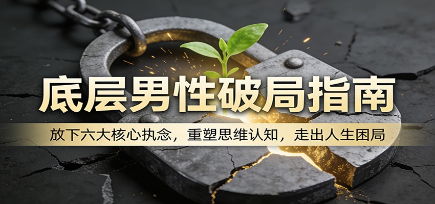 底层男性破局指南:放下六大核心执念,重塑思维认知,走出人生困局-云网创