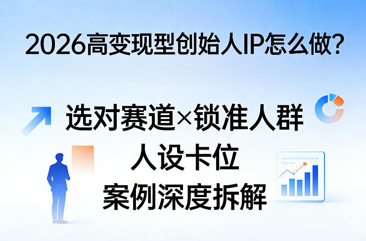 2026高变现型创始人IP怎么做?选对赛道×锁准人群×人设卡位×案例深度拆解-云网创