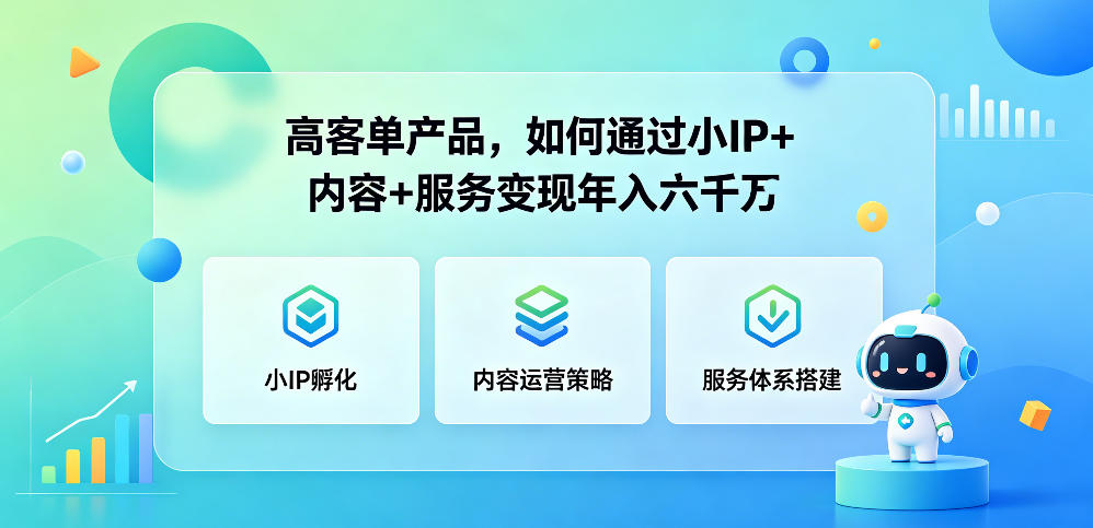 高客单产品,如何通过小IP+内容+服务变现年入六干W-云网创