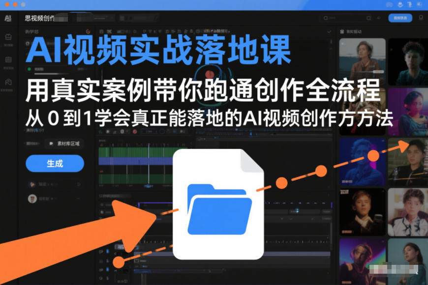 AI视频实战落地课，用真实案例带你跑通创作全流程，从0到1学会真正能落地的AI视频创作方法-云网创