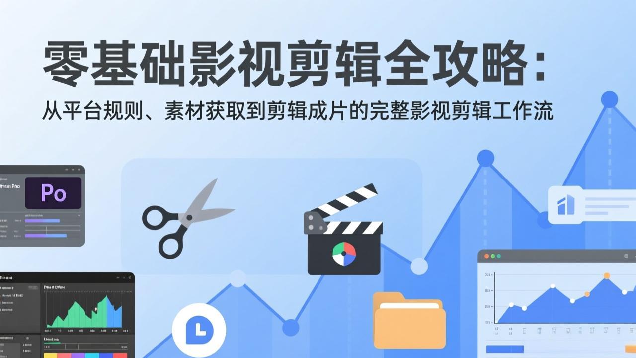 零基础影视剪辑全攻略:从平台规则、素材获取到剪辑成片的完整影视剪辑工作流-云网创