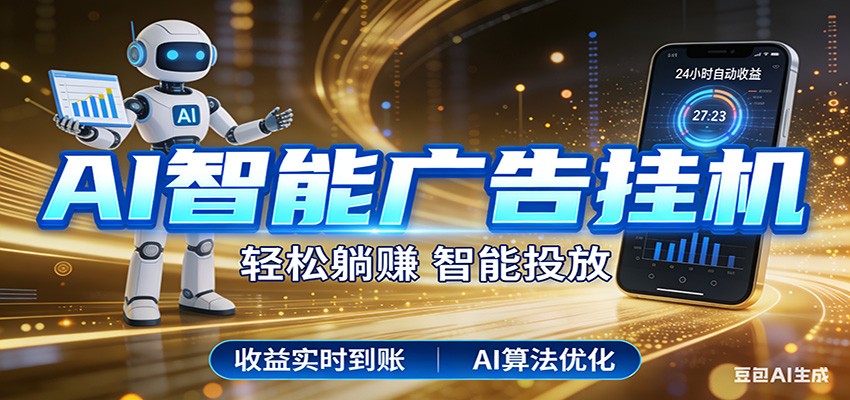 智能广告挂机新时代，利用碎片化时间实现稳定被动收益，AI帮你持续盈利-云网创