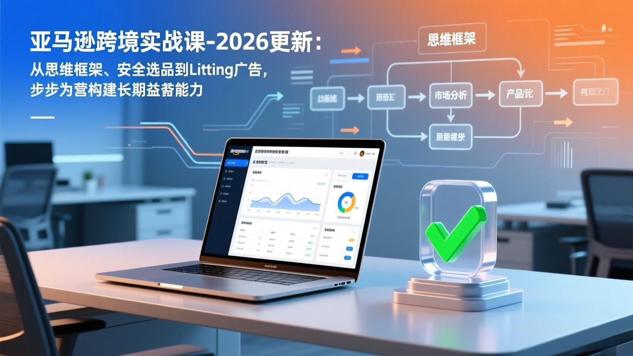 亚马逊跨境实战课-2026更新:从思维框架、安全选品到Listing广告,步步为营构建长期盈利能力-云网创