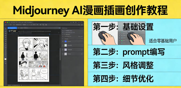 利用Midjourney AI人工智能轻松创作漫画插画教程,零基础创作完整漫画插画-云网创