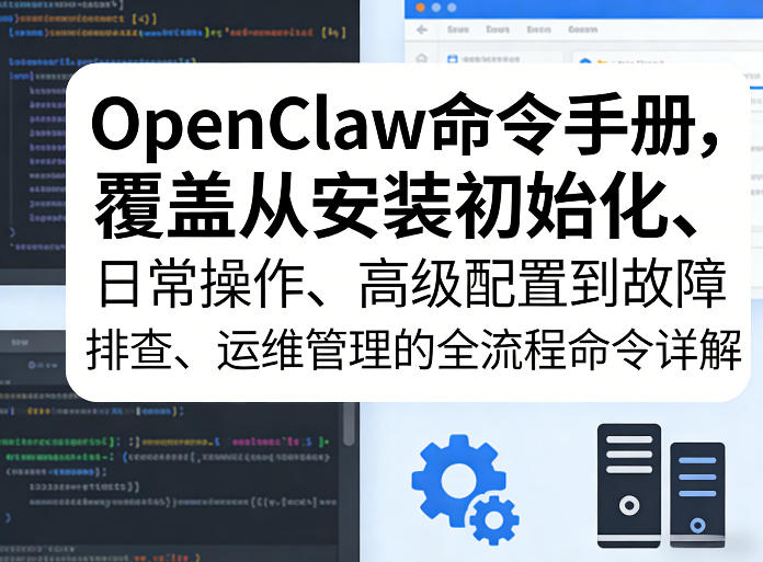 OpenClaw命令手册,覆盖从安装初始化、日常操作、高级配置到故障排查、运维管理的全流程命令详解-云网创