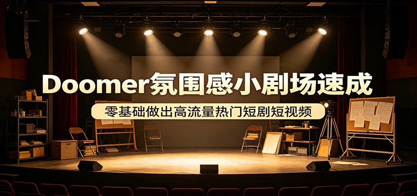 Doomer氛围感小剧场速成,零基础做出高流量热门短剧短视频-云网创