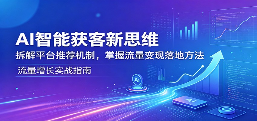 AI智能获客新思维:拆解平台推荐机制,掌握流量变现落地方法-云网创