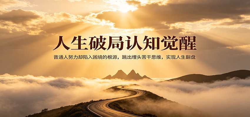 人生破局认知觉醒，普通人努力却陷入困境的根源，跳出埋头苦干思维，实现人生翻盘-云网创