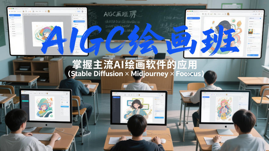 AIGC绘画班,掌握主流Ai绘画软件的应用(Stable Diffusion x Midjourney x Fooocus)-云网创