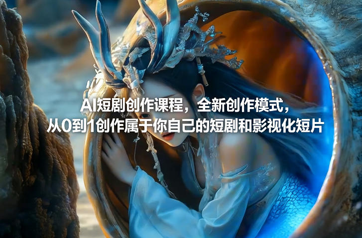 AI短剧创作课程，全新创作模式，从0到1创作属于你自己的短剧和影视化短片-云网创