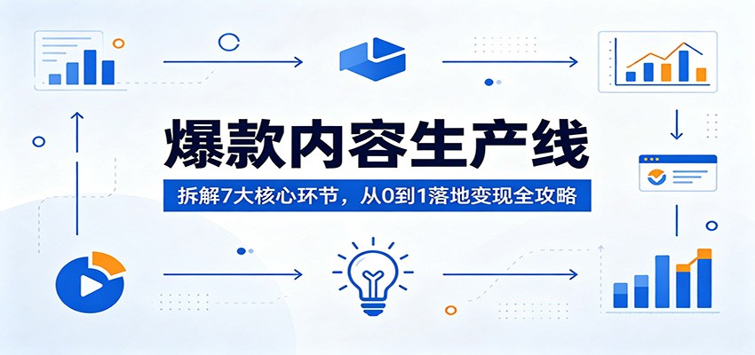 爆款内容生产线:拆解7大核心环节,从0到1落地变现全攻略-云网创