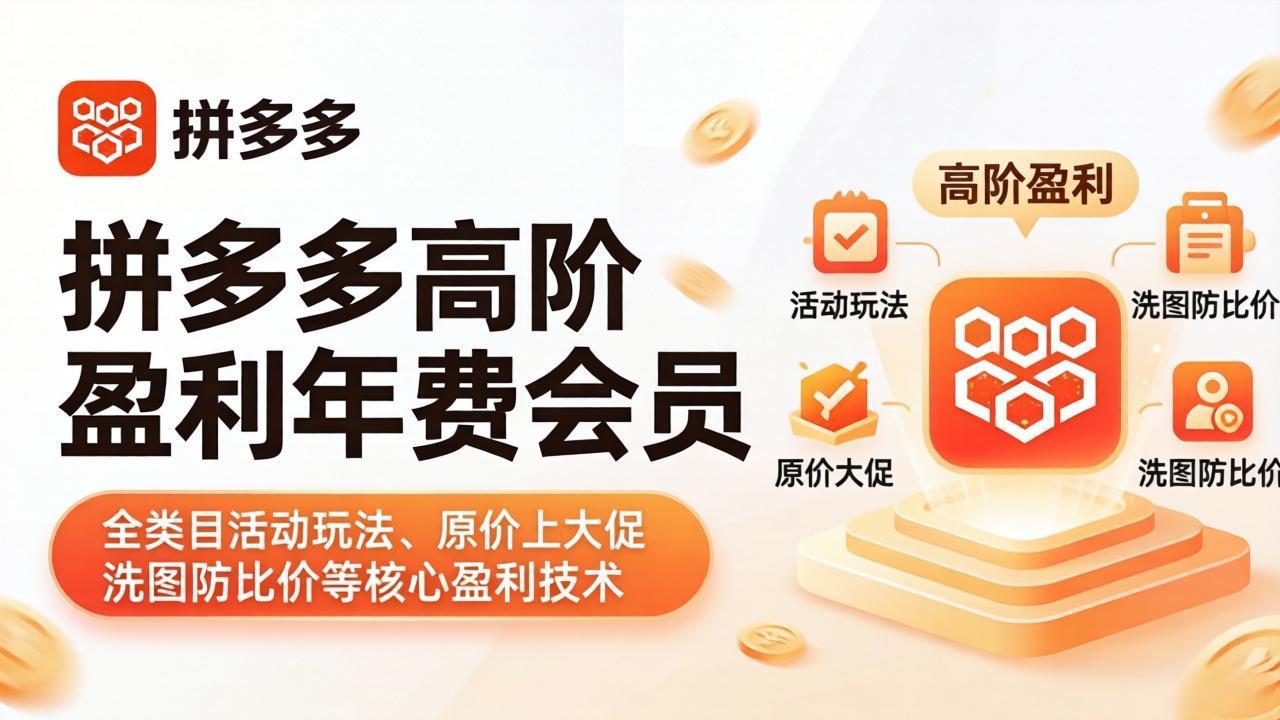 拼多多高阶盈利年费会员(更新4月-云网创