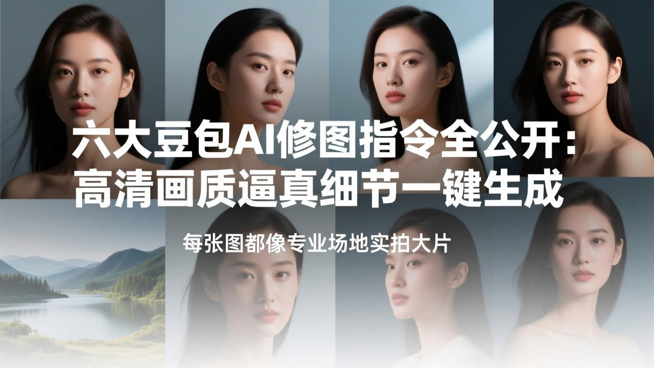六大豆包AI修图指令全公开:高清画质逼真细节一键生成,每张图都像专业场地实拍大片-云网创