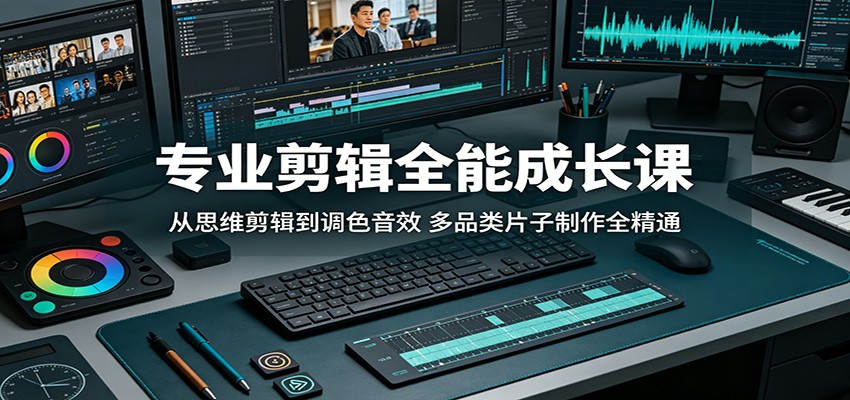 专业剪辑全能成长课：从思维剪辑到调色音效，多品类片子制作全精通-云网创