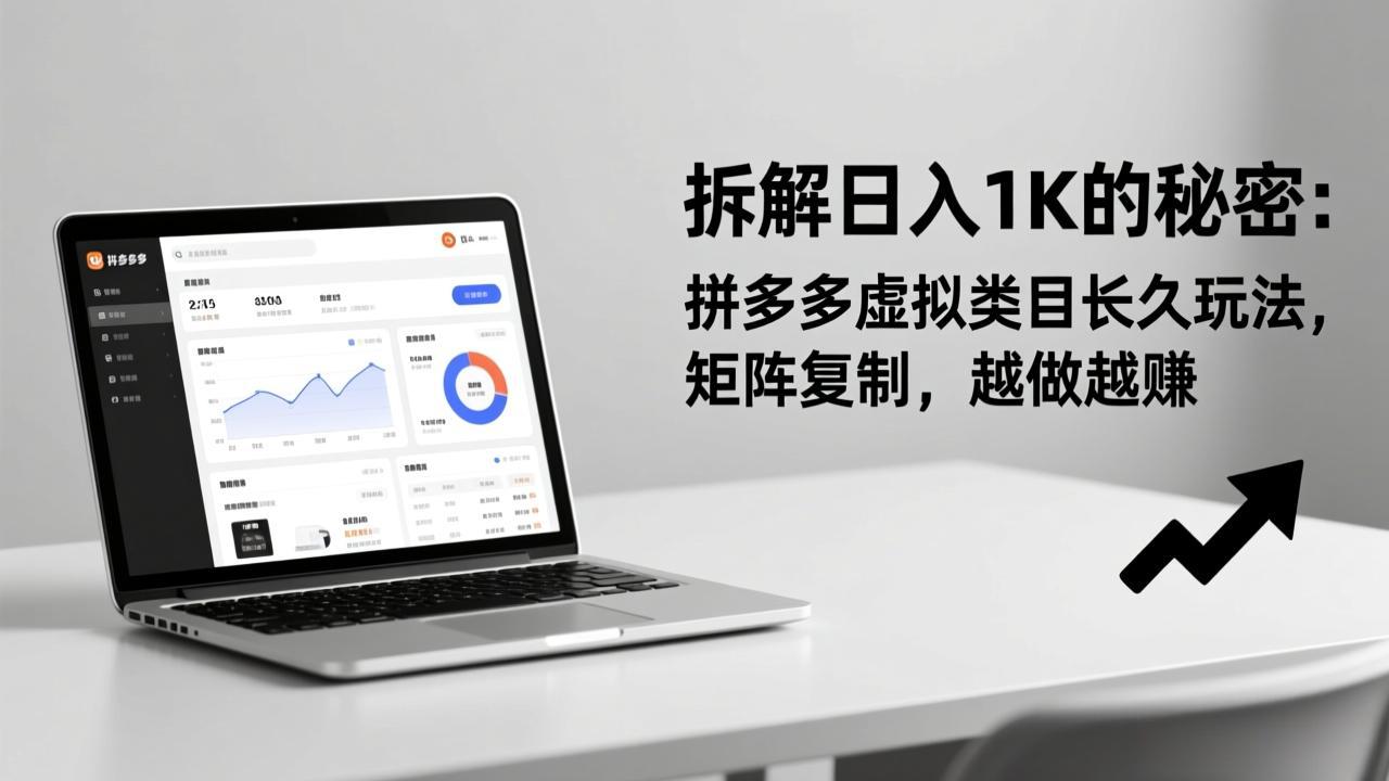 拆解日入 1K 的秘密:拼多多虚拟类目长久玩法,矩阵复制,越做越赚-云网创