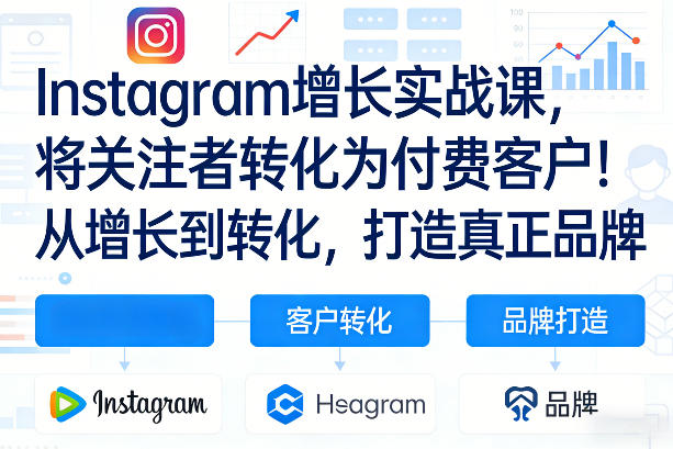 Instagram增长实战课，将关注者转化为付费客户！从增长到转化，打造真正品牌(双语字幕)-云网创