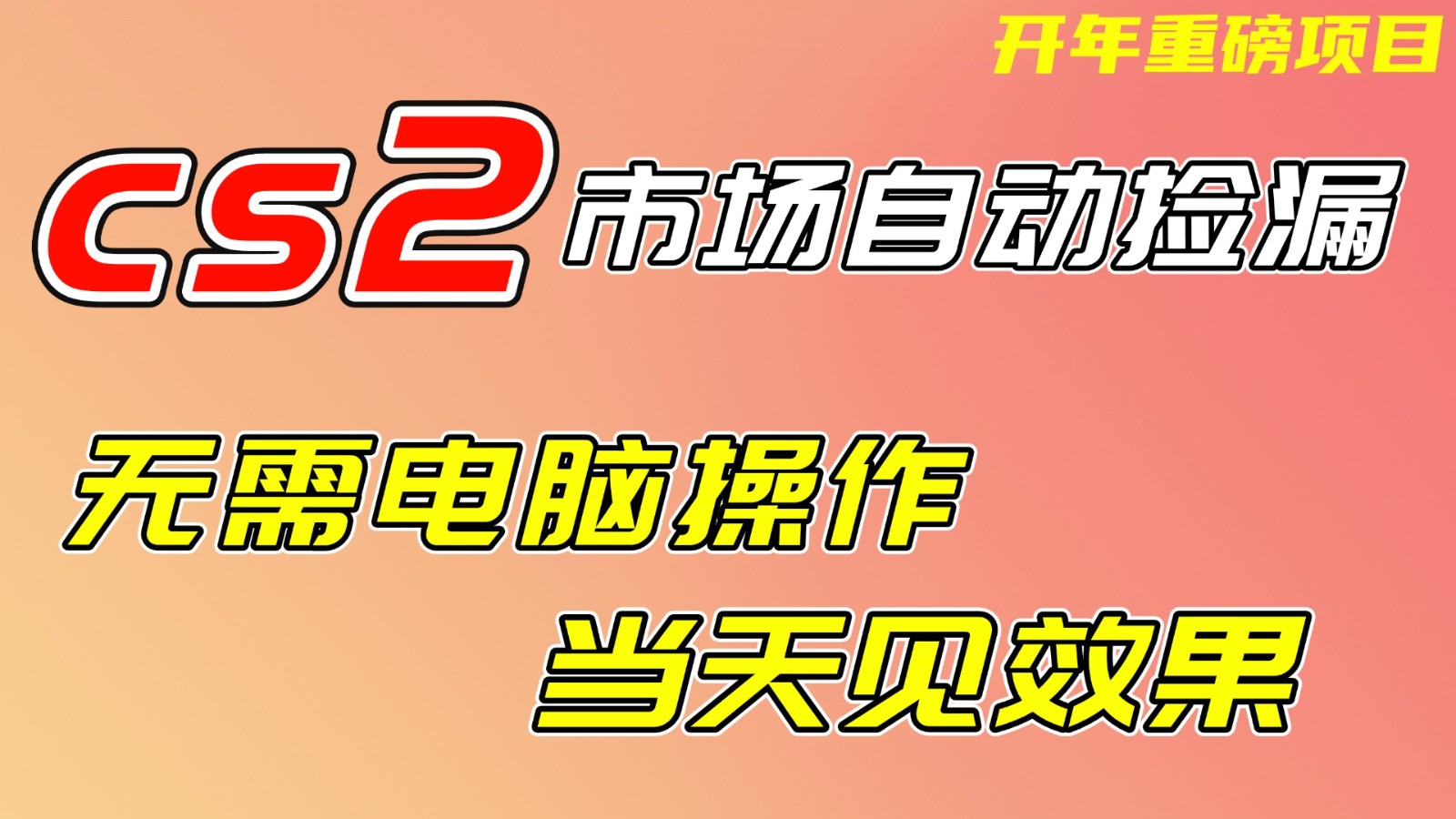 CS2市场挂机项,无需电脑操作,无需进入游戏,当天见效果,支持任何形式验证-云网创