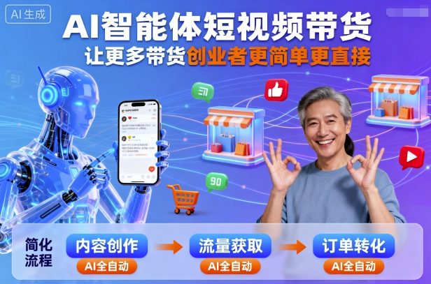 AI智能体短视频带货，让更多带货创业者更简单更直接-云网创