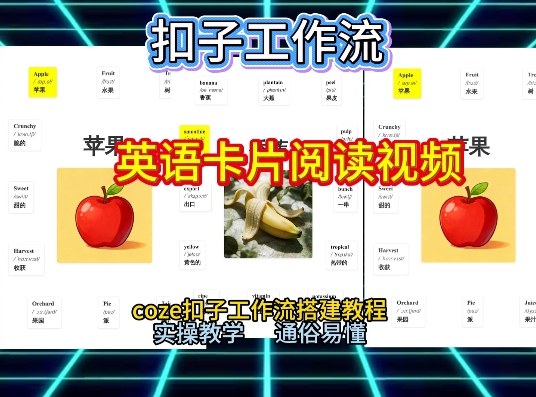 【一键生成英语卡片单词阅读工作流】2026保姆级教程,Coze工作流一键搭,英语单词卡片+阅读练习直接搞定-云网创
