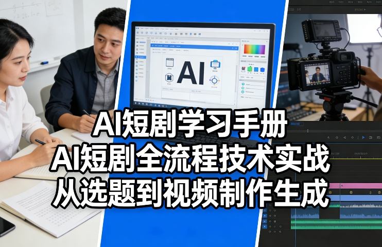 AI短剧学习手册,AI短剧全流程技术实战,从选题到视频制作生成-云网创