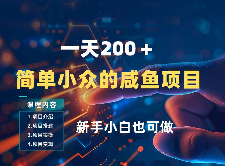 一天收入2张,一个简单小众的咸鱼项目,0门槛小白也能做-云网创