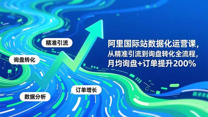 阿里国际站数据化运营课-11月,从精准引流到询盘转化全流程,月均询盘+订单提升200%-云网创