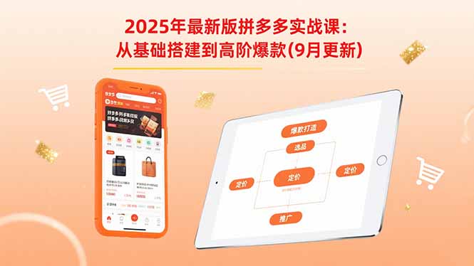 2025年最新版拼多多实战课：从基础搭建到高阶爆款(9月更新-云网创