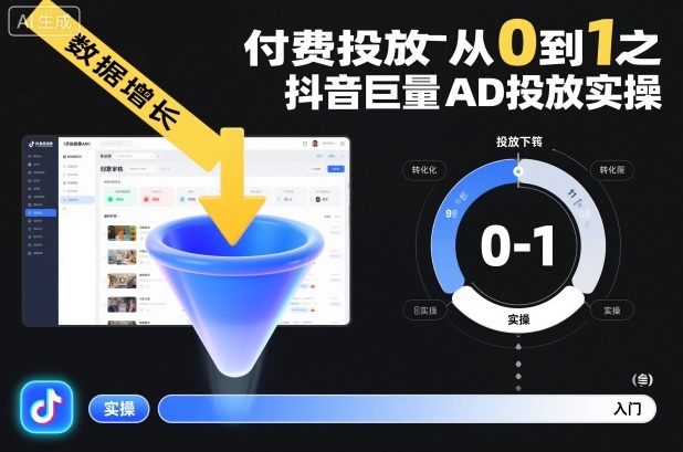 ‌‬‌‍⁤⁣⁤⁢⁤‍‬‬⁤⁣‍‬⁤⁡⁣⁡‌‍⁤⁣‍⁣‌⁢⁢⁡‍⁣⁡付费投放从0到1之抖音巨量AD投放实操-云网创