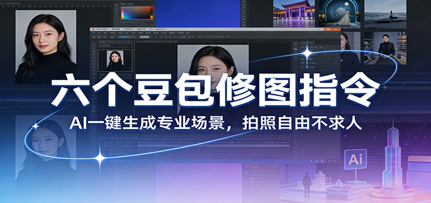 六个豆包修图指令：AI 一键生成专业场景，拍照自由不求人-云网创