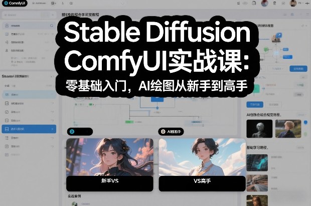 Stable Diffusion ComfyUI实战课:零基础入门,AI绘图从新手到高手-云网创