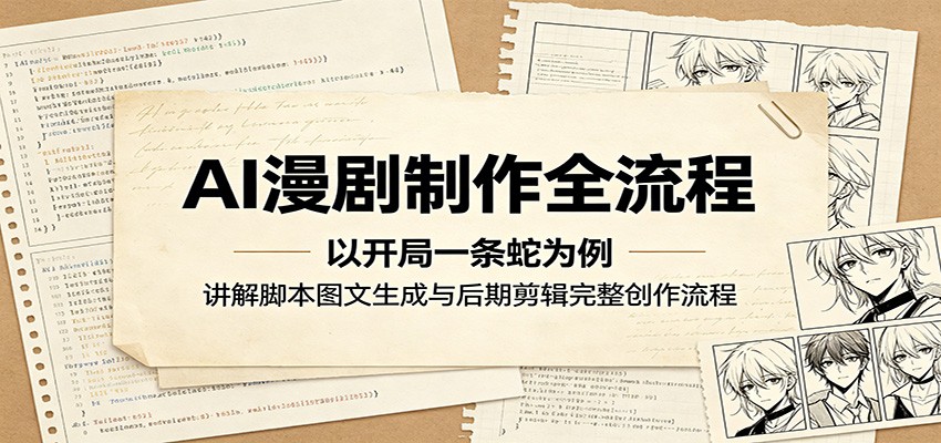 AI漫剧制作全流程:以开局一条蛇为例,讲解脚本图文生成与后期剪辑完整创作流程-云网创