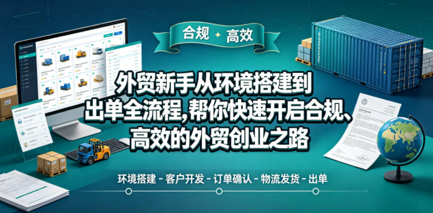 外贸新手从环境搭建到出单全流程,帮你快速开启合规、高效的外贸创业之路-云网创