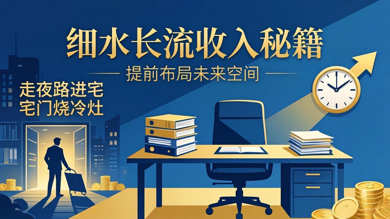 某付费文章:细水长流收入秘籍:走夜路进宅门烧冷灶,提前布局未来空间-云网创
