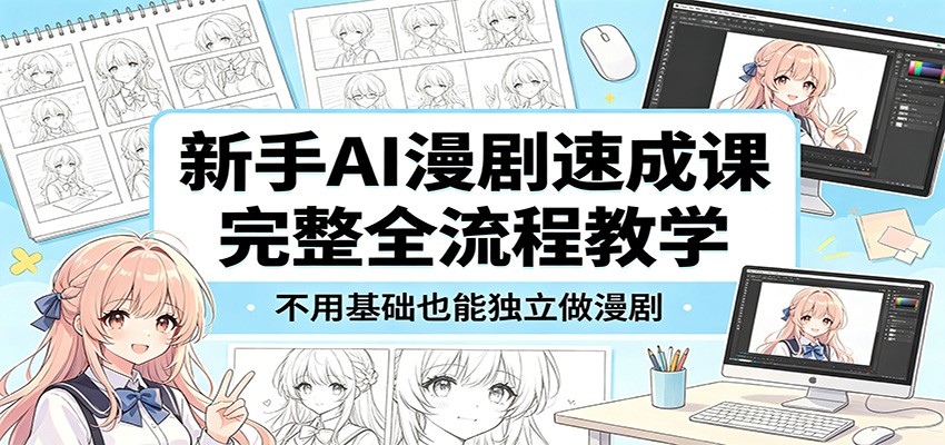 新手AI漫剧速成课:完整全流程教学,不用基础也能独立做漫剧-云网创