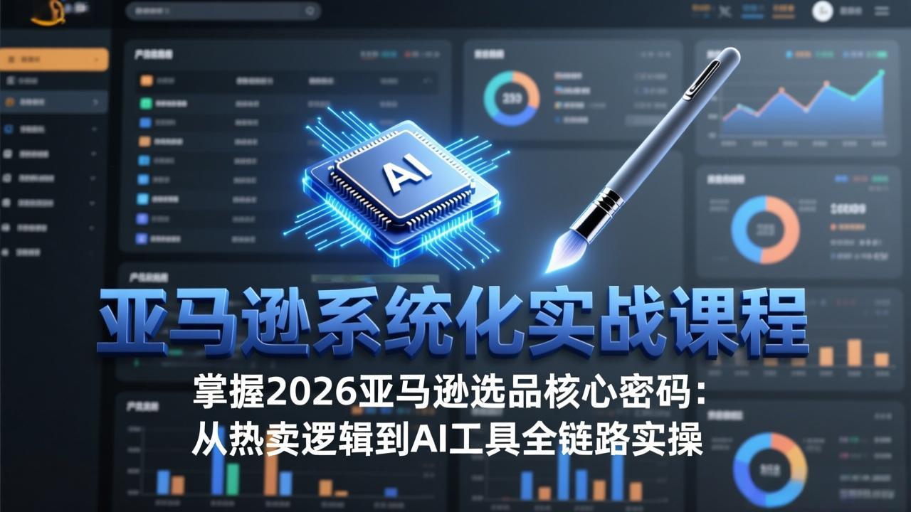 亚马逊系统化实战课-更新3月:2026最新选品方法论,从热卖原因分析到AI作图,提升选品成功率-云网创