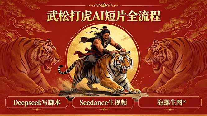 武松打虎AI短片全流程:Deepseek写脚本+Seedance生视频+海螺生图-云网创